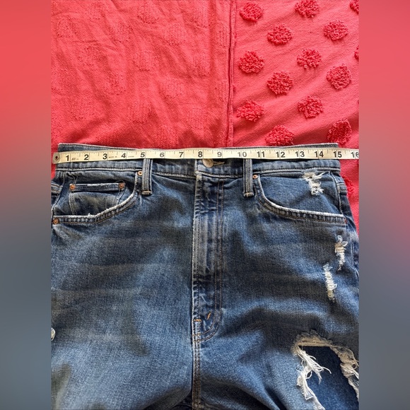 MOTHER SUPERIOR High Waisted Study Hover Distressed Jeans Peaches and Screams 29 - Picture 11 of 13